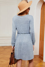 Load image into Gallery viewer, Frill Square Neck Long Sleeve Dress (multiple color options)
