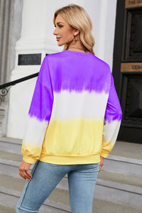 Gradient Round Neck Long Sleeve Sweatshirt (multiple color options)