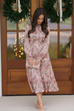 Load image into Gallery viewer, Bloom and Twirl Satin Floral Dress
