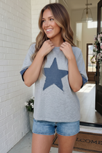 Load image into Gallery viewer, Reach For The Stars Denim Patch Sweatshirt Top
