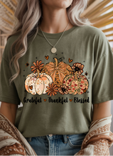 Load image into Gallery viewer, Grateful &amp; Blessed Graphic Tee &amp; Sweatshirt (multiple color options)

