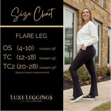 Load image into Gallery viewer, Navy FLARE Leggings with Pocket - Luxe by Julia Rose®
