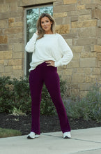 Load image into Gallery viewer, The Reese  Purple Flare Luxe Leggings by Julia Rose®
