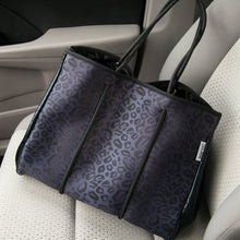 Load image into Gallery viewer, The Marissa - Black Leopard Neoprene Tote
