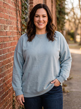 Load image into Gallery viewer, Always True Drop Shoulder Pullover in Dusty Teal

