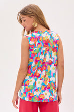 Load image into Gallery viewer, Dear Scarlett Lizzy Tank Top in Floral Aqua
