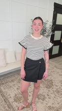 Load and play video in Gallery viewer, Only Pair Faux Wrap Skort in Black
