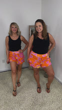 Load and play video in Gallery viewer, Tangerine Floral Shorts
