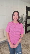 Load and play video in Gallery viewer, Dreaming All Day Sweater Knit Button Down
