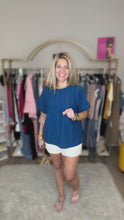 Load and play video in Gallery viewer, Blue Hour Woven Top
