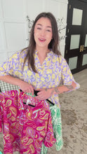 Load and play video in Gallery viewer, Lizzy Breeze Top in Hot Pink Paisley

