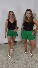 Load and play video in Gallery viewer, Seeing Green Tummy Control Judy Blue Shorts
