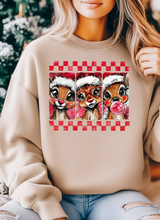 Load image into Gallery viewer, Christmas Reindeer Graphic Sweatshirt (multiple color options)
