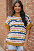 Load image into Gallery viewer, Retro Rhythm Ruffle Sweater (2 color options)
