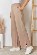 Load image into Gallery viewer, Chillax Chic Wide Waistband Slit Wide Leg Pants

