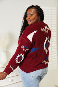 Mulberry Muse Aztec Soft Fuzzy Sweater