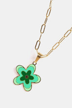Load image into Gallery viewer, Flower Pendant Stainless Steel Necklace (multiple color options)
