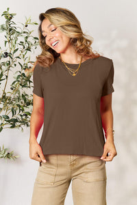 Everyday Basic Round Neck Short Sleeve T-Shirt (multiple color options)