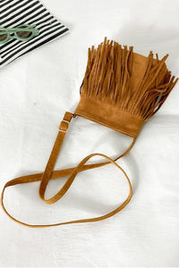 Adored Vegan Leather Crossbody Bag with Fringe (multiple color options)