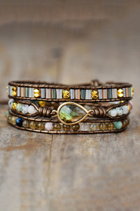 Handcrafted Triple Layer Beaded Bracelet