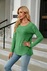 Timeless Ease Round Neck Long Sleeve Top (multiple color options)
