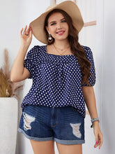 Load image into Gallery viewer, Patio In Paris Polka Dot Square Neck Blouse
