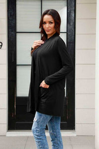 Easy Going Open Front Long Sleeve Cardigan with Pockets (multiple color options)