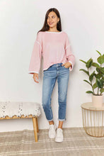Load image into Gallery viewer, Feeling Cute Contrast Detail Dropped Shoulder Knit Top
