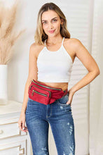 Load image into Gallery viewer, Triple Pocket Nylon Fanny Pack
