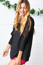 Load image into Gallery viewer, Lace in the Limelight Square Neck Puff Sleeve Top
