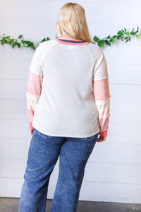 Moments of Meditation Reverse Stitch Color Block Top