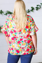 Load image into Gallery viewer, Feeling Fabulous Floral Ruffle Sleeve Top
