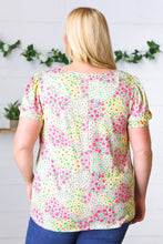 Load image into Gallery viewer, In Peak Bloom Square Neck Floral Puff Sleeve Top
