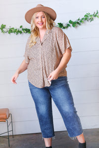 Life Without Limits Animal Print Button-Down Blouse