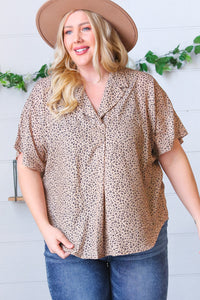 Life Without Limits Animal Print Button-Down Blouse