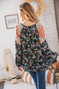 Beauty Full of Floral Tie-Front Top