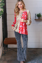 Load image into Gallery viewer, Wooing With Wildflowers Front-Tie Boho Top
