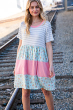 Load image into Gallery viewer, Boy Meets Girl Color Block Tiered Dress
