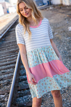Load image into Gallery viewer, Boy Meets Girl Color Block Tiered Dress
