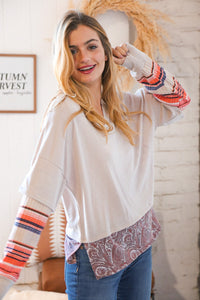 Energy Shift Waffle Knit Double-Layer Top