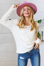 Load image into Gallery viewer, Stuck in Neutral Embroidered Lace V-Neck Top
