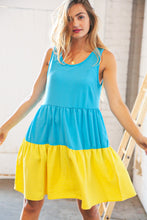 Load image into Gallery viewer, On Golden Shores Tiered Color Block Dress
