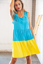 Load image into Gallery viewer, On Golden Shores Tiered Color Block Dress
