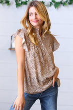 Load image into Gallery viewer, Creating a Wild Scene Animal Print Ruffle Sleeve Top
