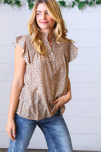 Load image into Gallery viewer, Creating a Wild Scene Animal Print Ruffle Sleeve Top
