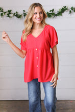 Load image into Gallery viewer, Latest Crush V-Neck Button Blouse
