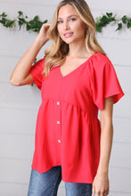 Load image into Gallery viewer, Latest Crush V-Neck Button Blouse
