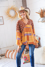 Load image into Gallery viewer, Timeless Travels Ethno-Print Peplum Top
