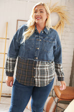 Load image into Gallery viewer, Artistic Differences Plaid &amp; Denim Jacket
