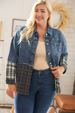Load image into Gallery viewer, Artistic Differences Plaid &amp; Denim Jacket
